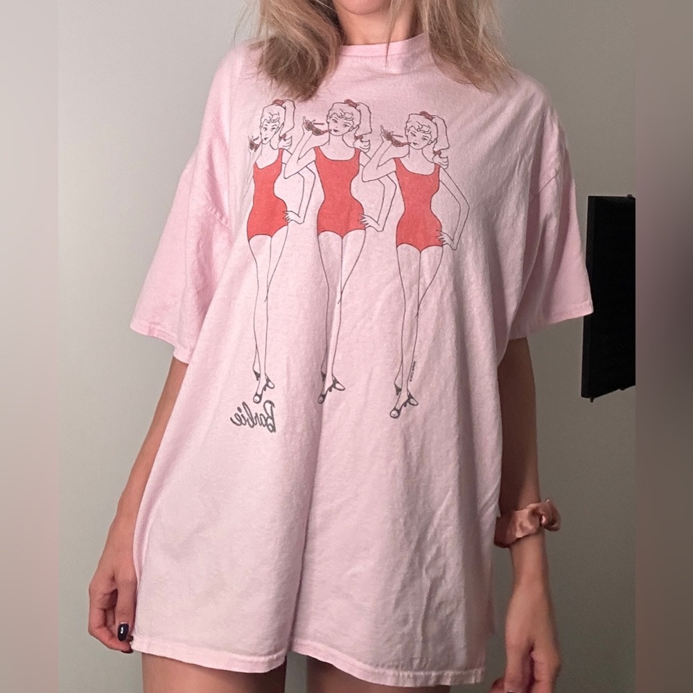 Barley worn Barbie vintage style oversize shirt